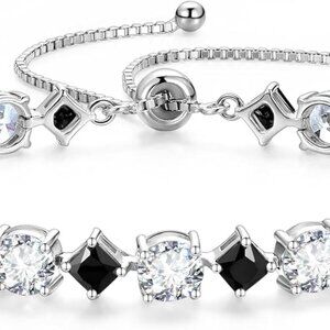 FANCIME Rhythm of Light Sterling Silver Tennis Bracelet for Women S925